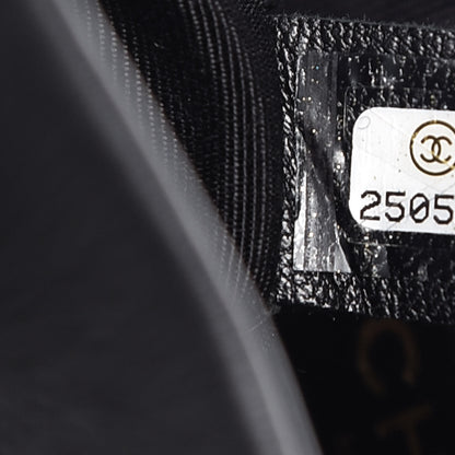 Chanel Iridescent Crumpled Calfskin Coco Pleats Small Drawstring Bag Black 7 of 9