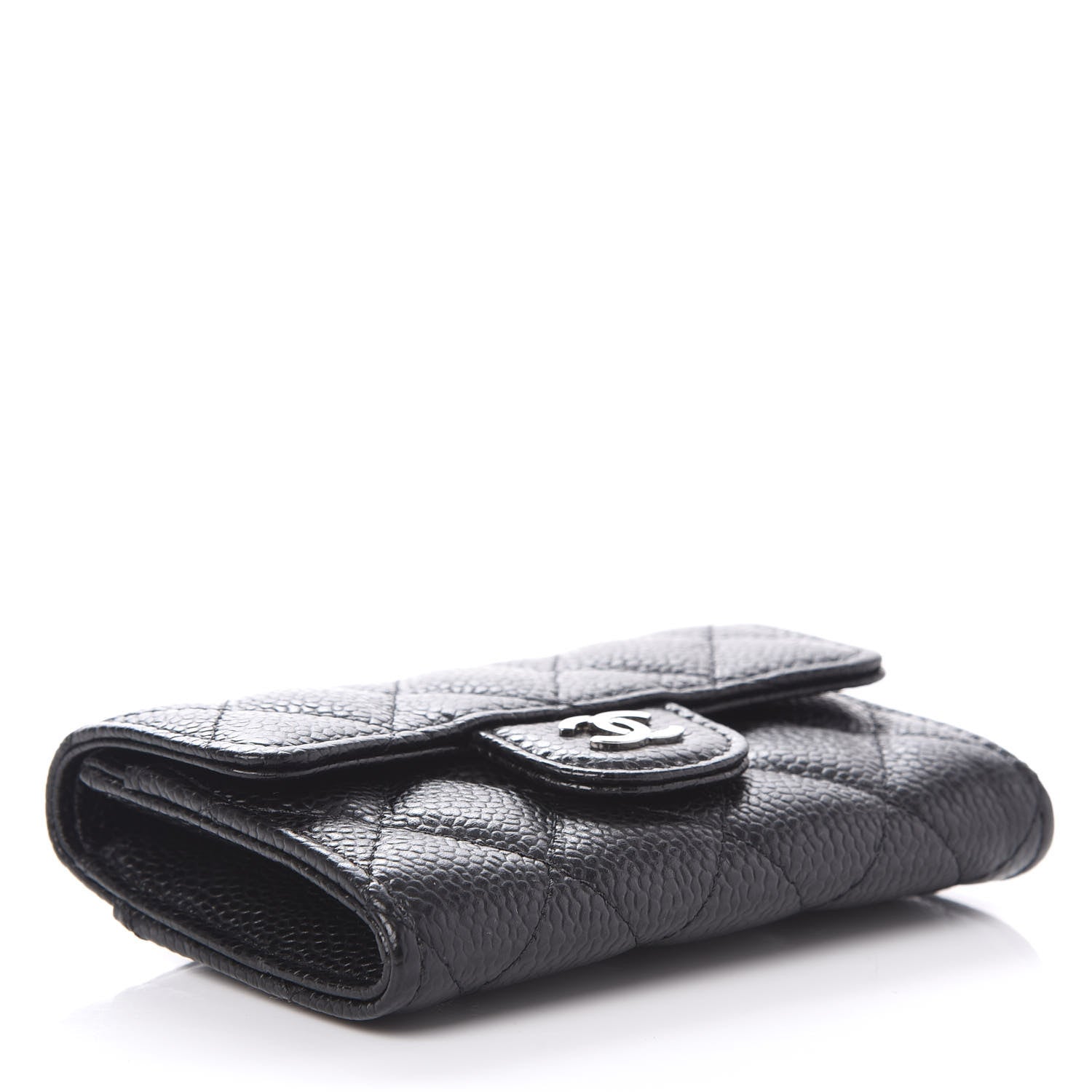 Chanel Caviar Quilted Flap Card Holder Wallet Black 4 of 11
