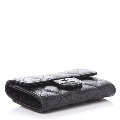 Chanel Caviar Quilted Flap Card Holder Wallet Black 4 of 11