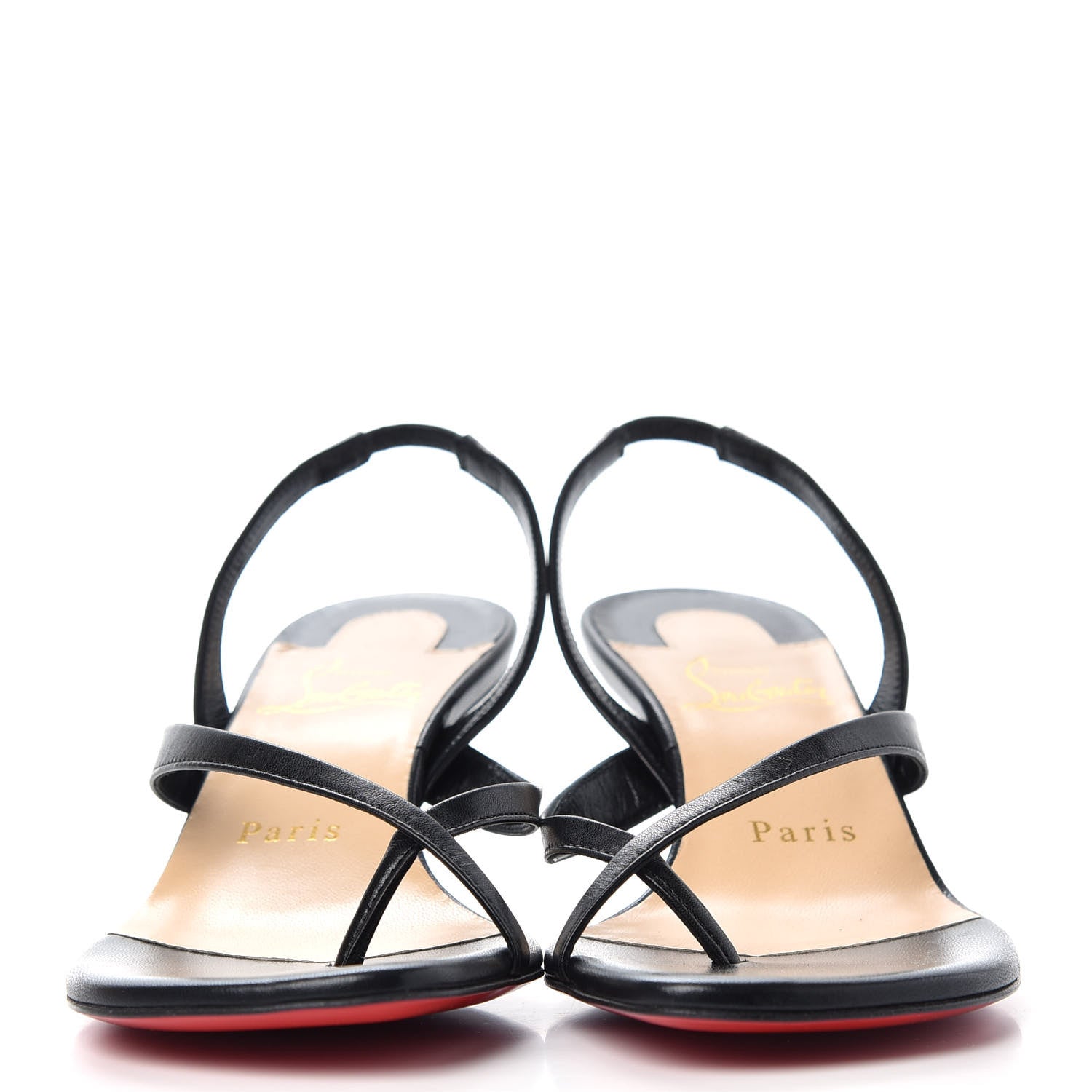 Christian Louboutin Kid Taralita 55 Thong Sandals 36 Black 2 of 10