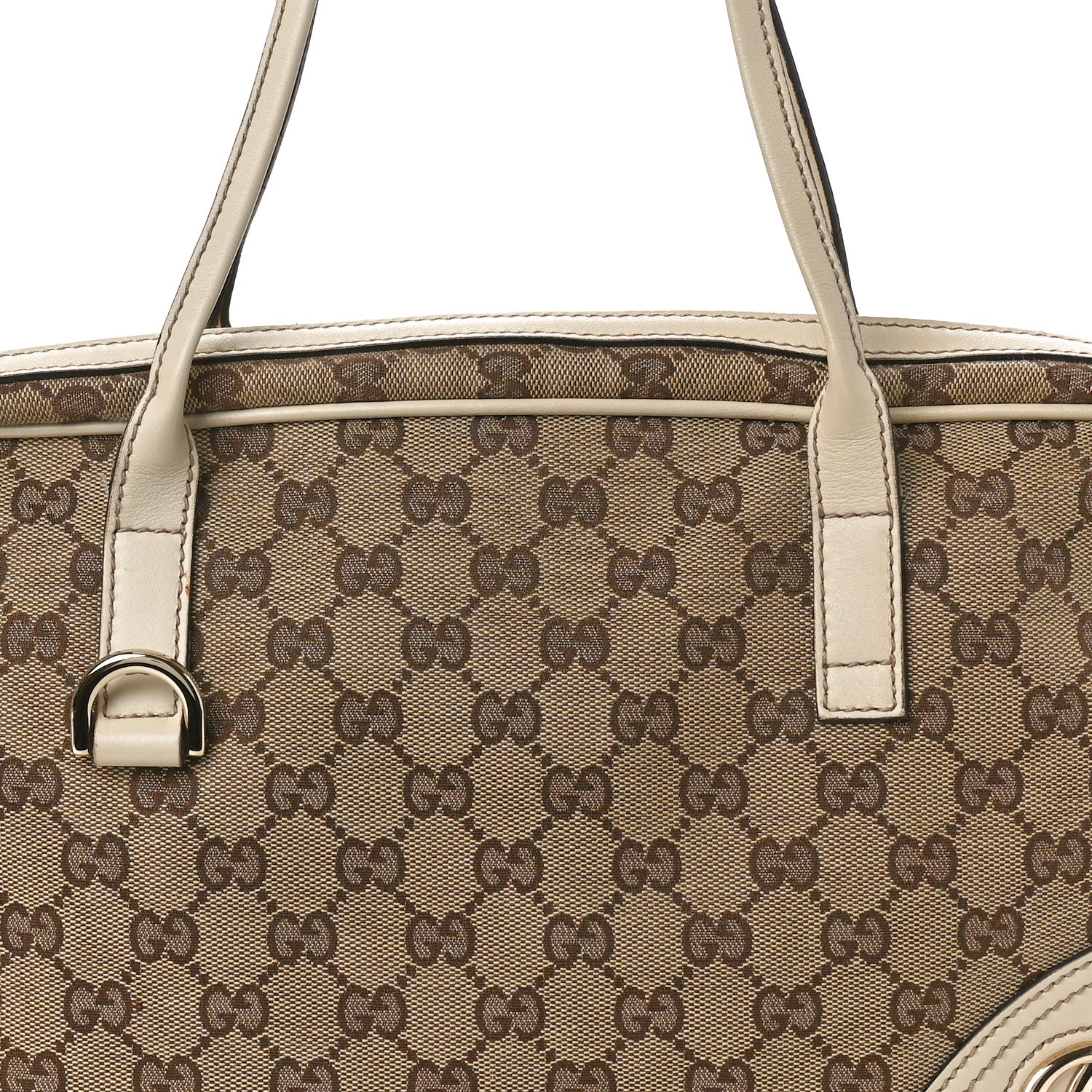 Gucci Monogram Medium New Britt Boston Off White 6 of 12