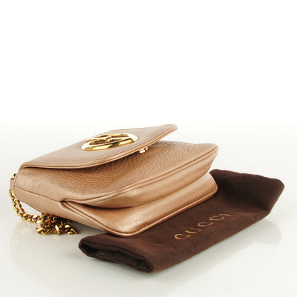 Gucci Dollar Calfskin Small 1973 Chain Shoulder Bag Camelia 4 of 7