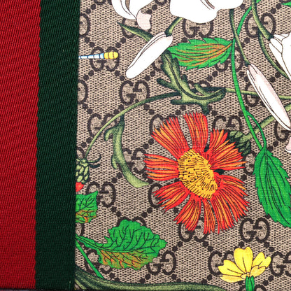 Gucci GG Supreme Monogram Flora Web Large Ophidia Tote Red 8 of 11