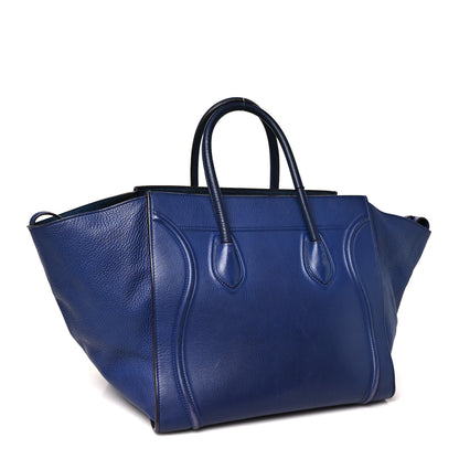 Celine Grained Calfskin Medium Phantom Luggage Indigo 2 of 9