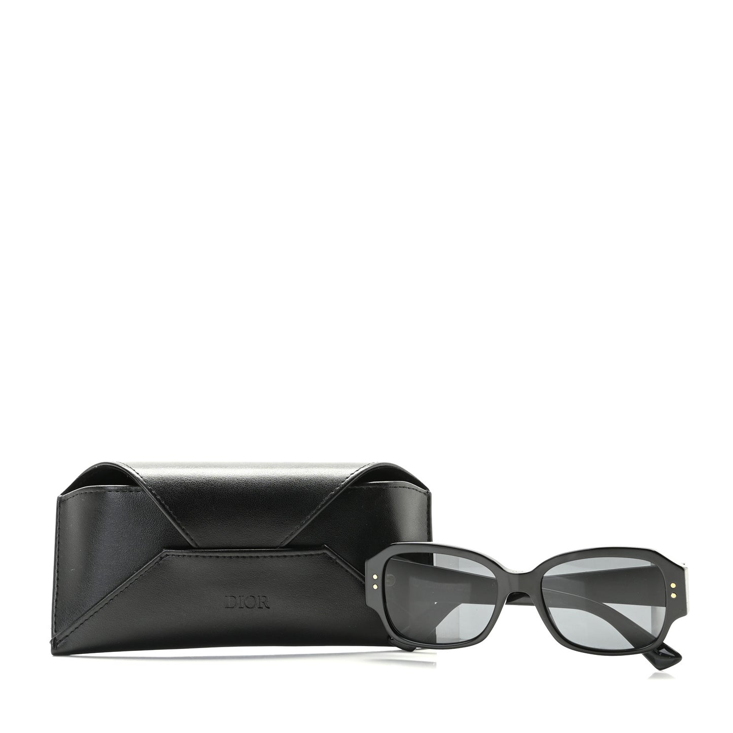 Acetate Cannage Lady Dior Studs 5 Sunglasses Black