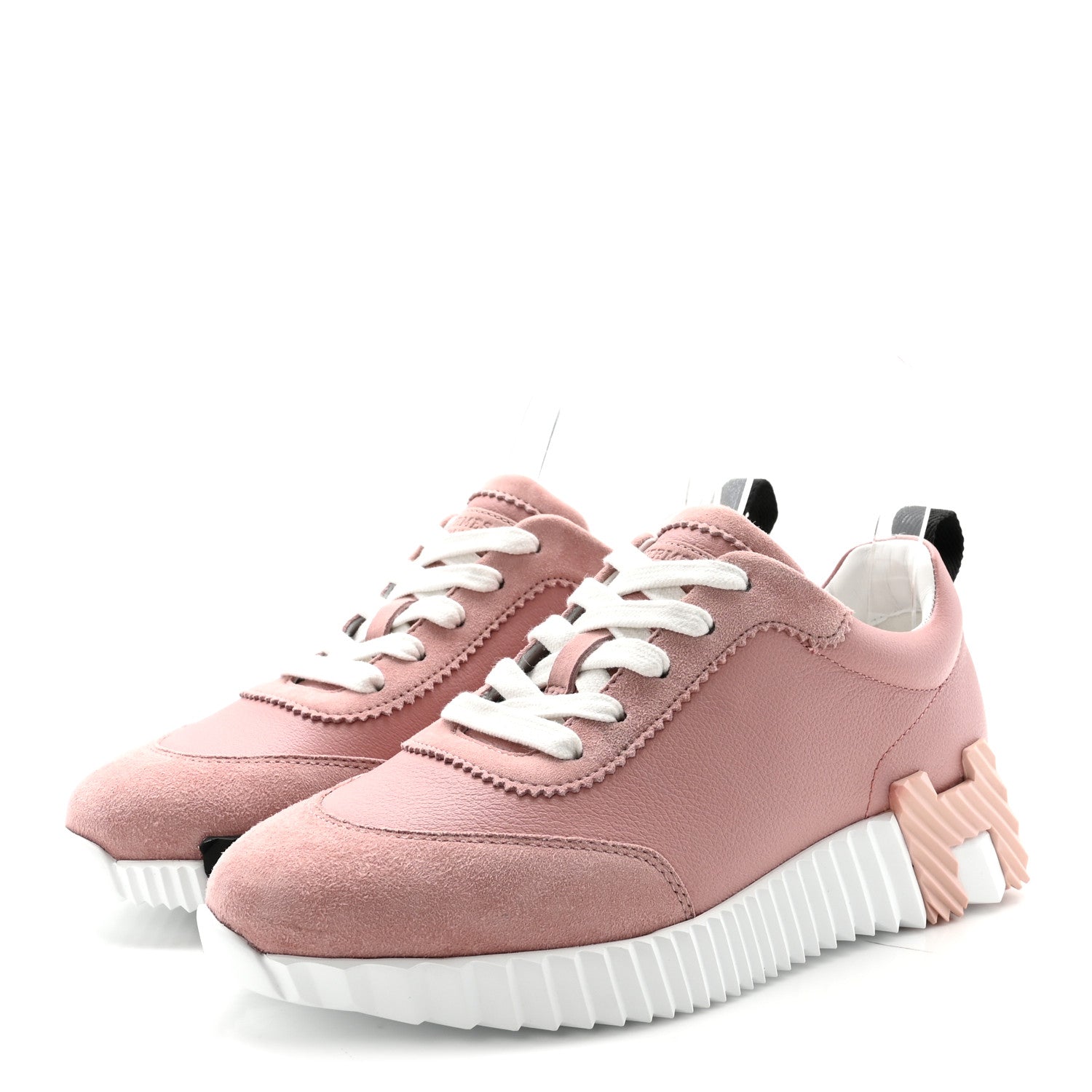 Hermes Sport Goatskin Suede Goatskin Womens Bouncing Sneakers 35.5