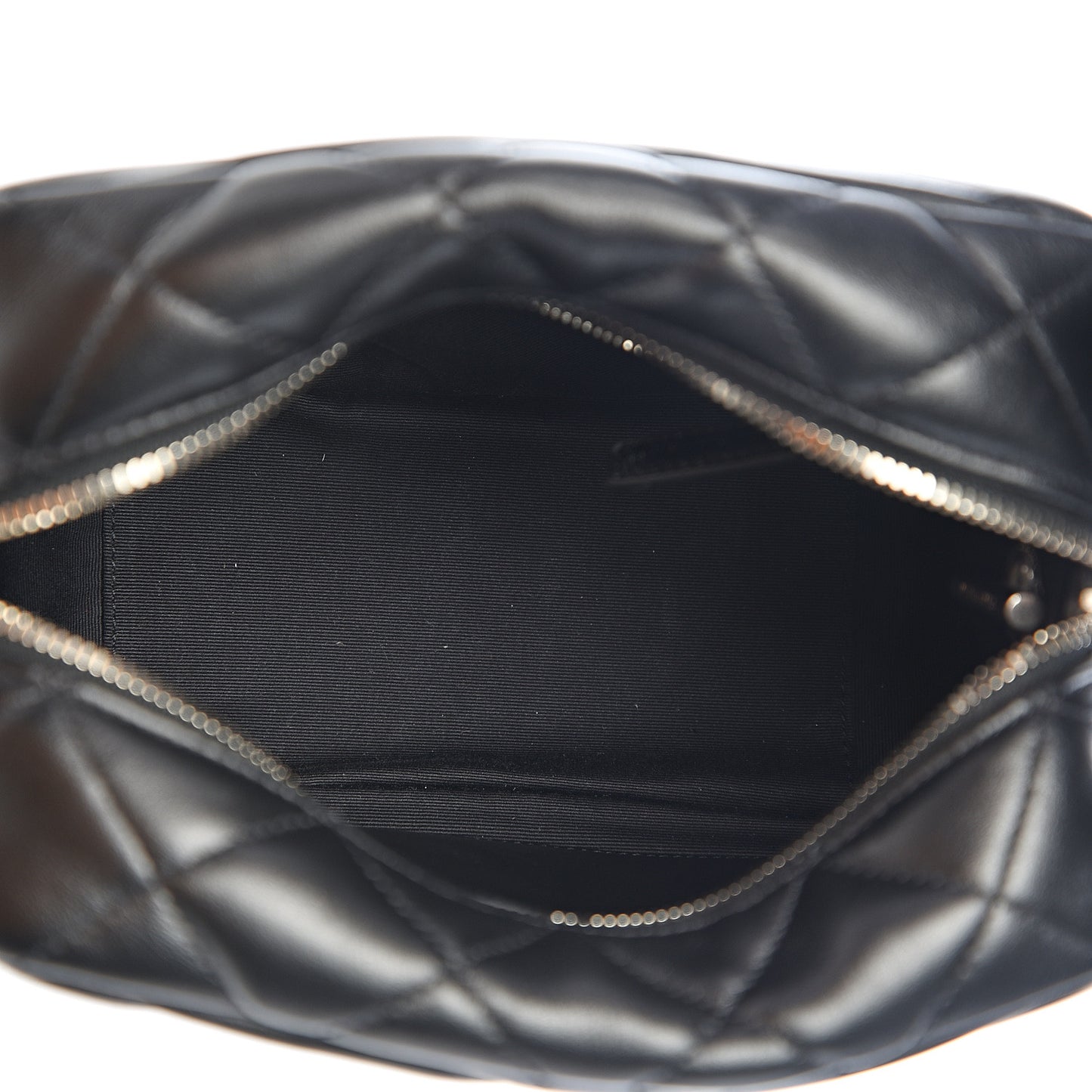 Calfskin Y Quilted Monogram Small Loulou Bowling Bag Black