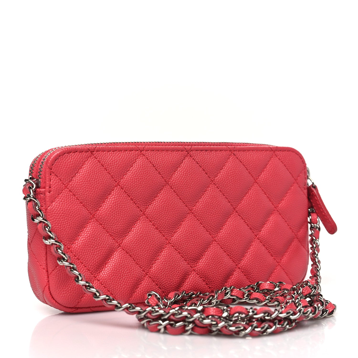Chanel Caviar Quilted Small Clutch With Chain Pink 3 of 11