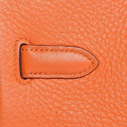Hermes Taurillon Clemence Birkin 30 Orange 18 of 39