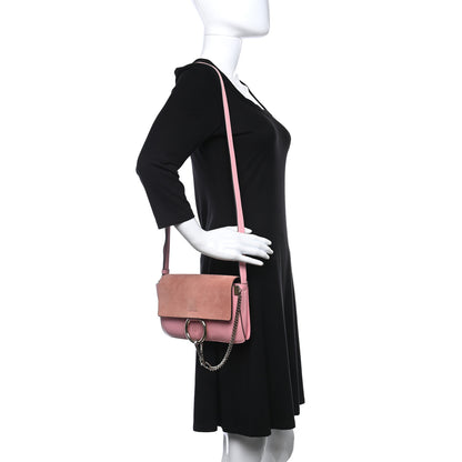 Chloe Suede Calfskin Small Faye Shoulder Bag Washed Pink 2 of 10