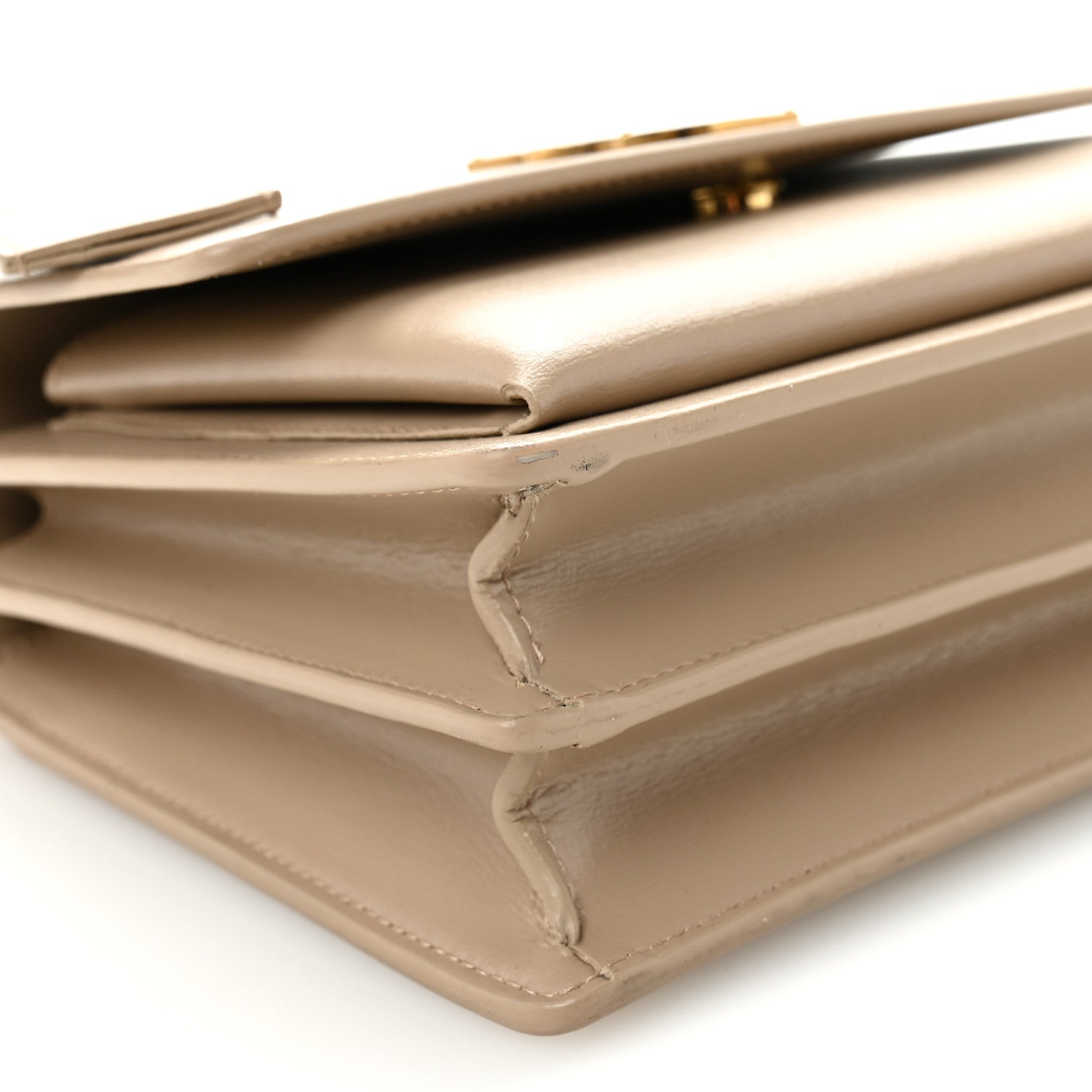 Saint Laurent Calfskin Medium Monogram Sunset Dark Beige 9 of 11