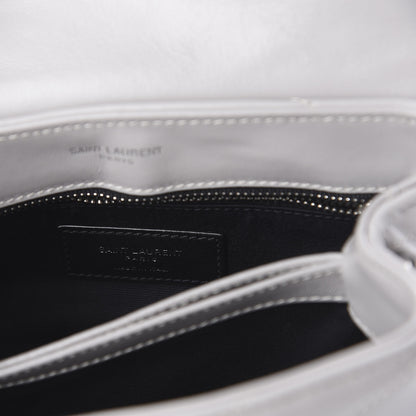 Saint Laurent Calfskin Y Quilted Monogram Toy Loulou Satchel Granite 7 of 8