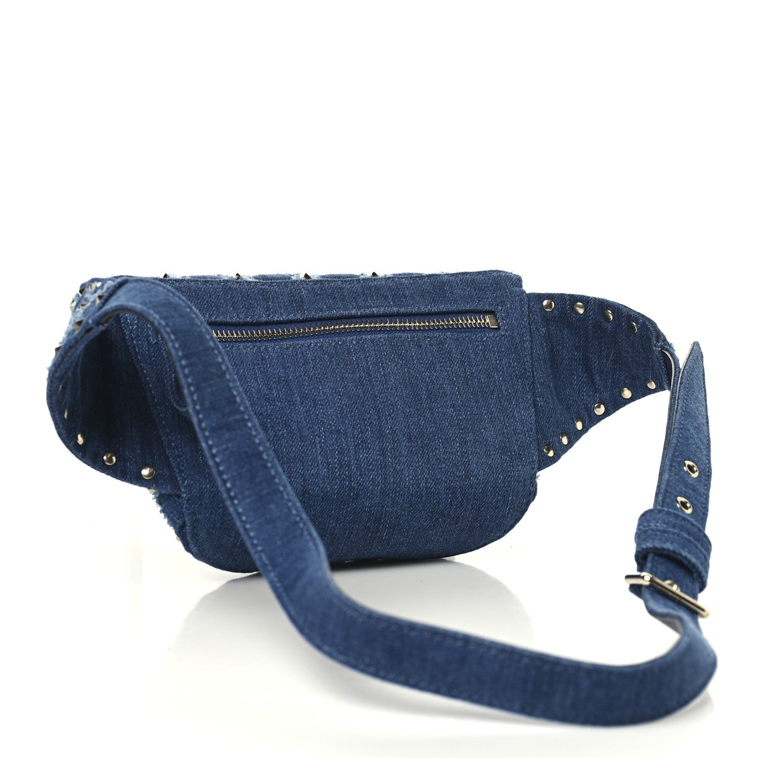 Valentino Garavani Denim Rockstud Spike Belt Bag 95 Denim 2 of 9