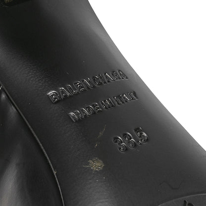 Balenciaga Patinated Calfskin Mule Pumps 38.5 Black 8 of 9