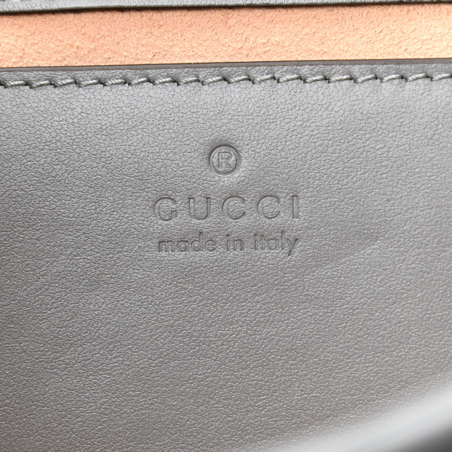 Gucci Calfskin Matelasse Aria Mini GG Marmont Shoulder Bag Deep Grey 5 of 11