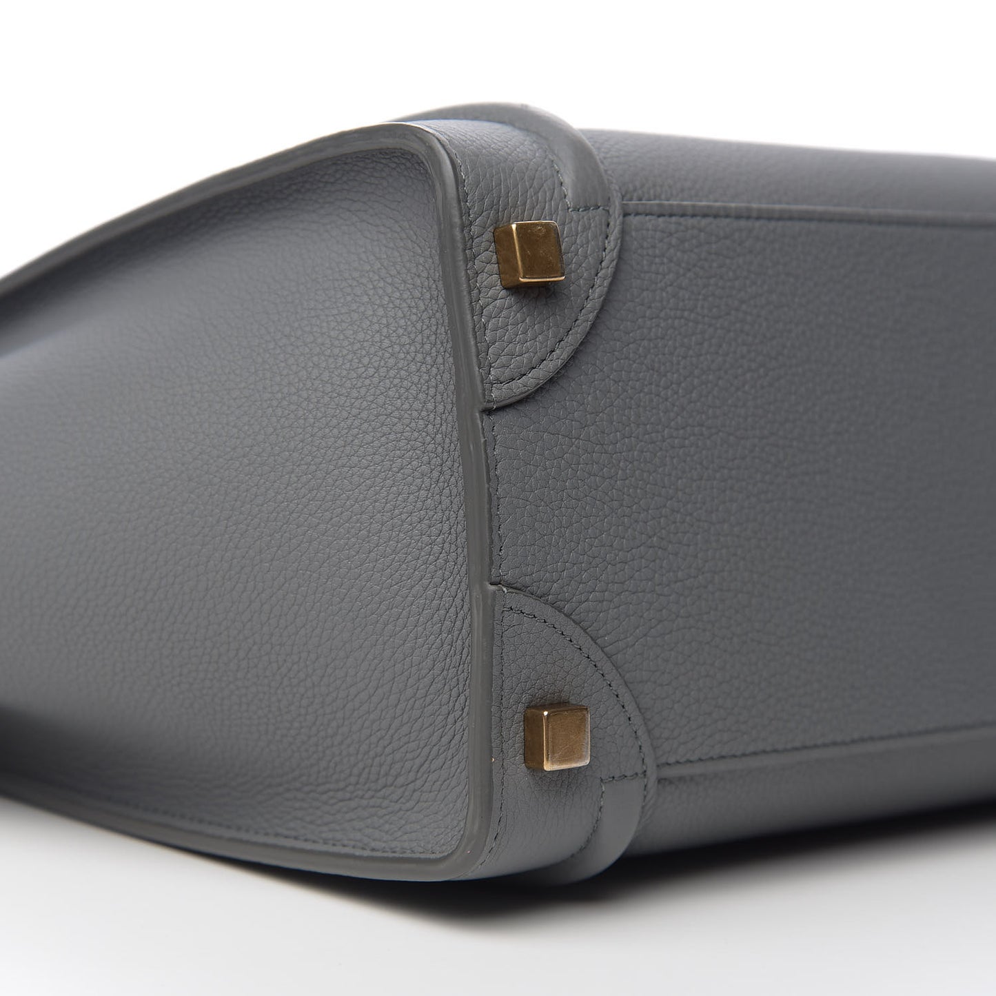 Baby Drummed Calfskin Micro Luggage Kohl