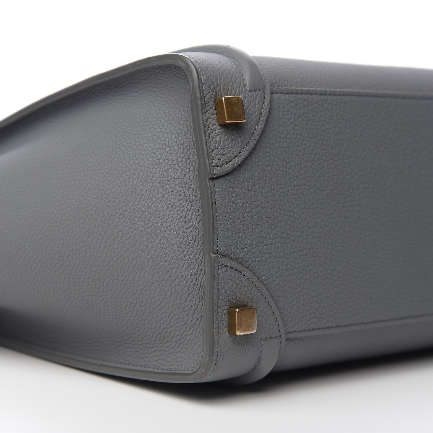 Celine Baby Drummed Calfskin Micro Luggage Kohl 6 of 8