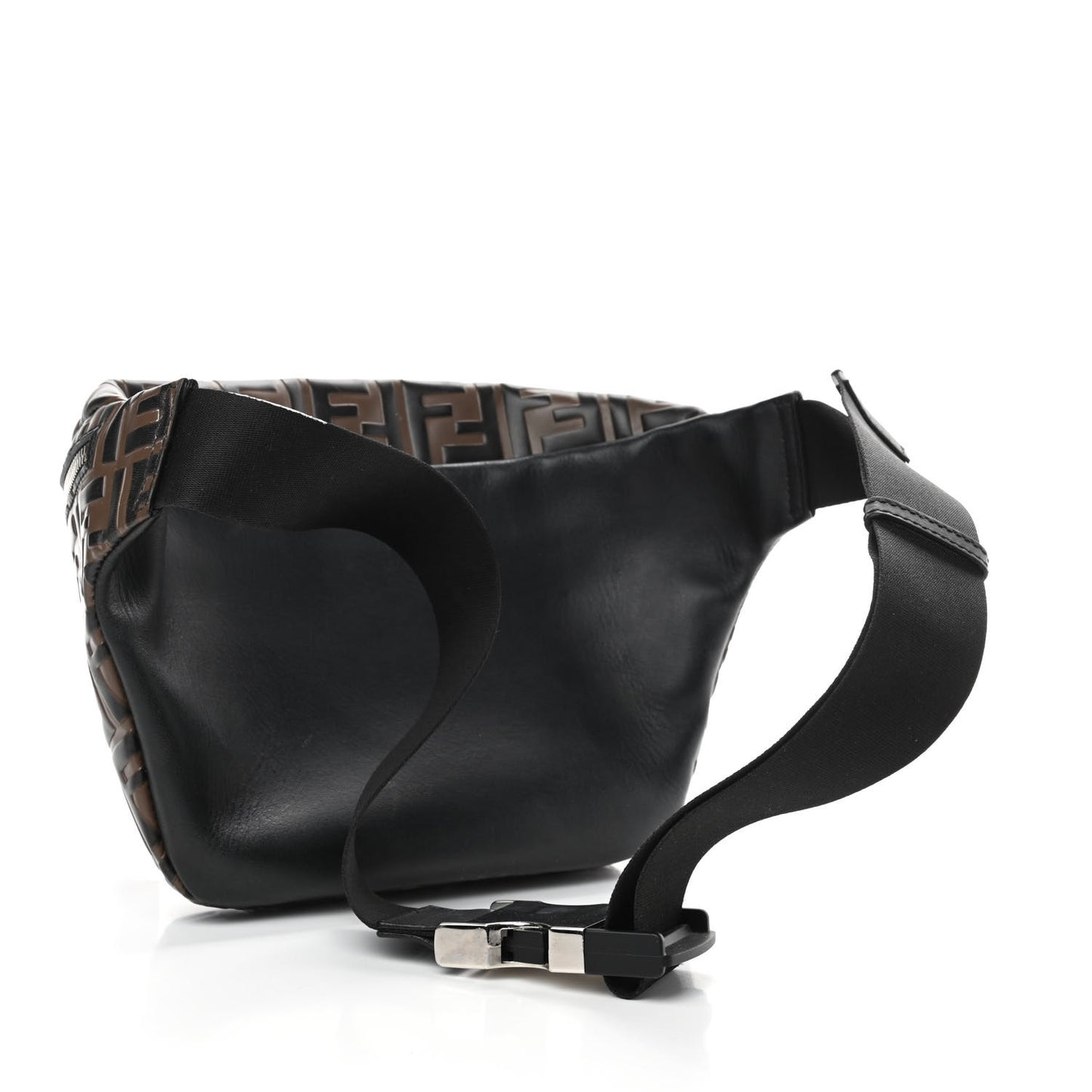 Vitello Century Bi-Color FF 1974 Embossed Belt Bag Maya Black