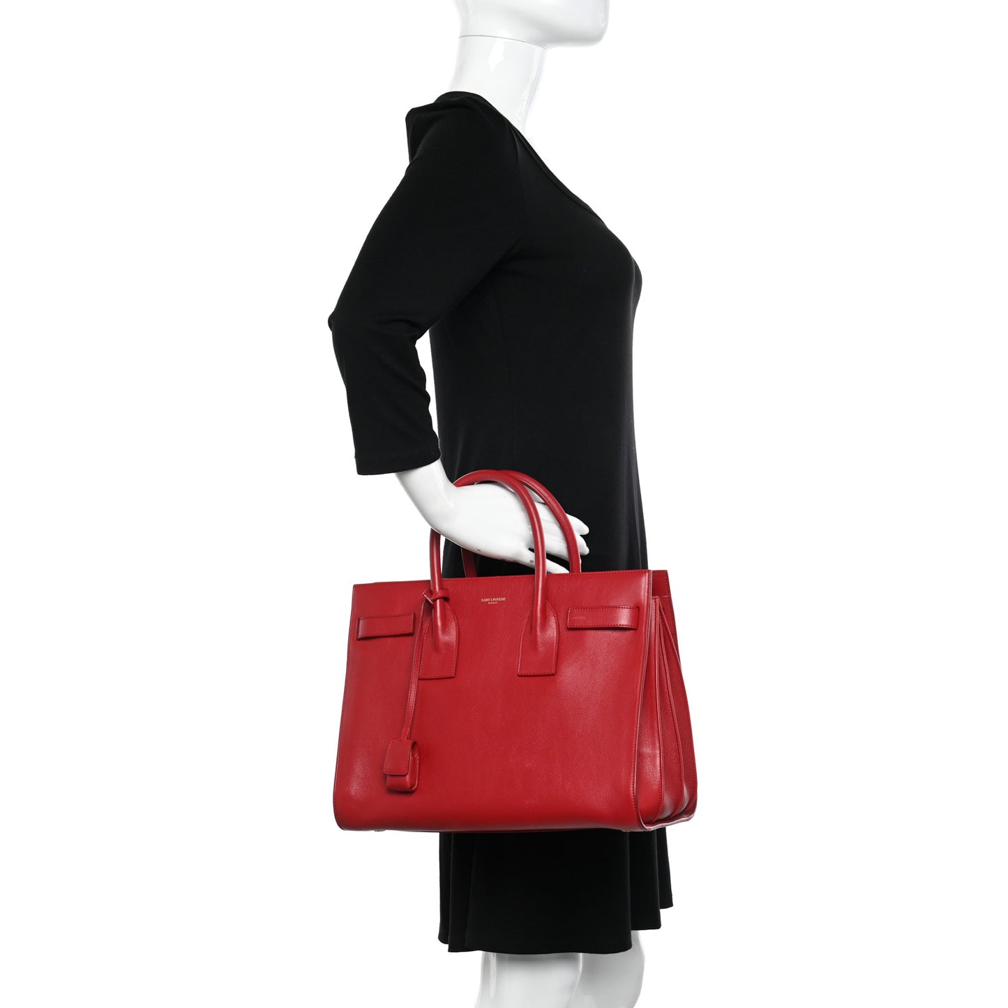 Calfskin Small Sac De Jour Lipstick Red