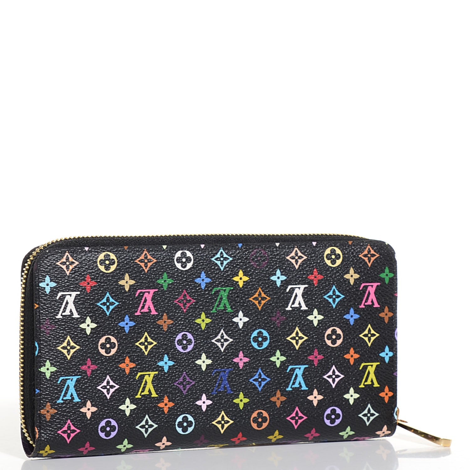 Louis Vuitton Monogram Multicolor Zippy Wallet Black Violet 3 of 8