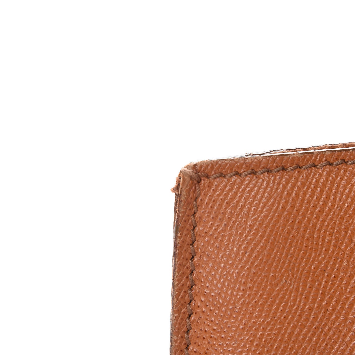 Grained Calfskin Logo Tote Brown