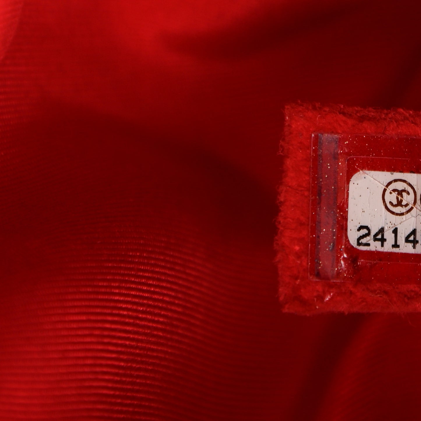 Lambskin Quilted Small CC Chain Drawstring Bucket Bag Red