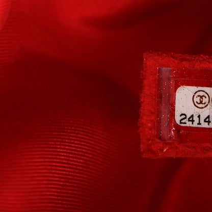 Chanel Lambskin Quilted Small CC Chain Drawstring Bucket Bag Red 7 of 10