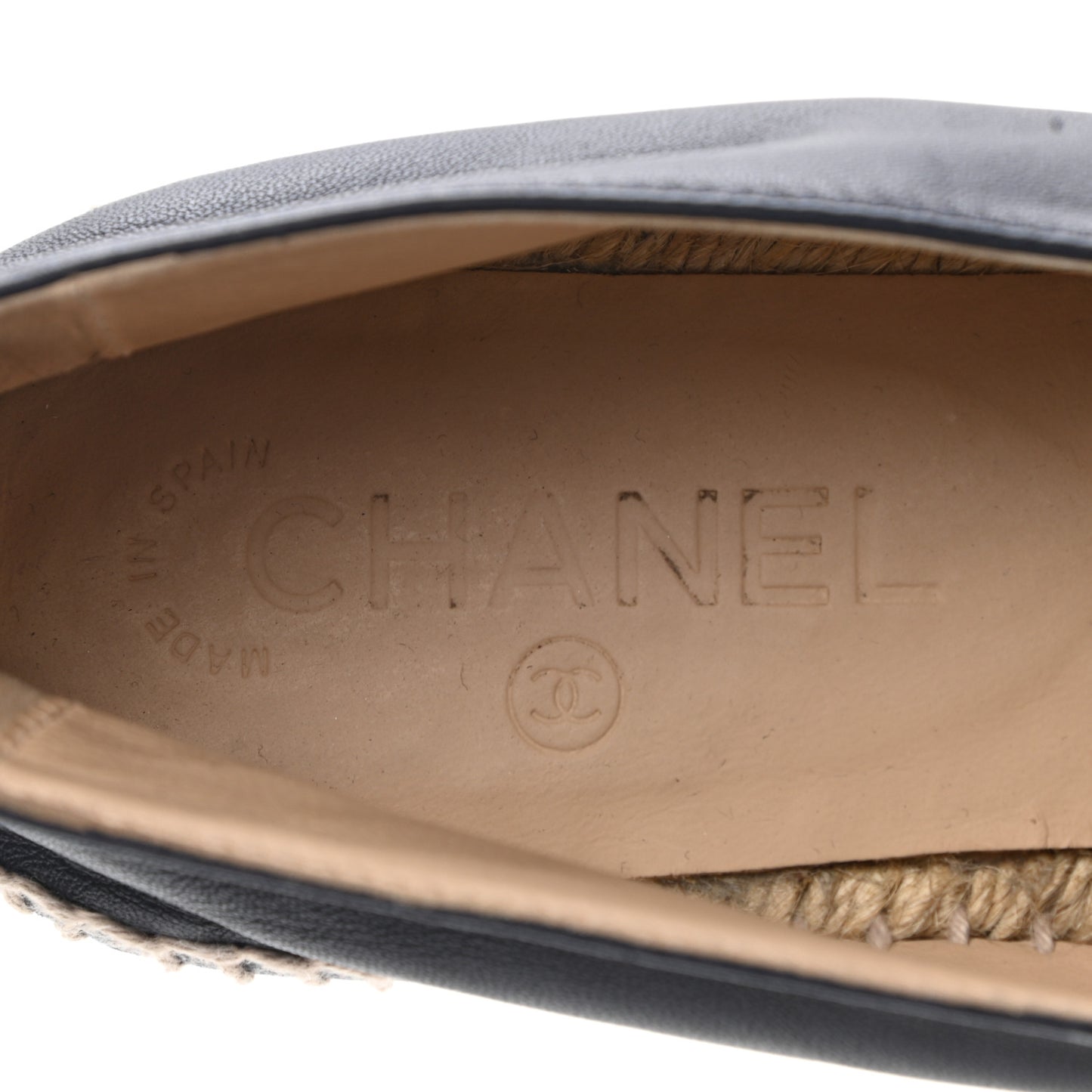 Lambskin CC Espadrilles 39 Navy Black