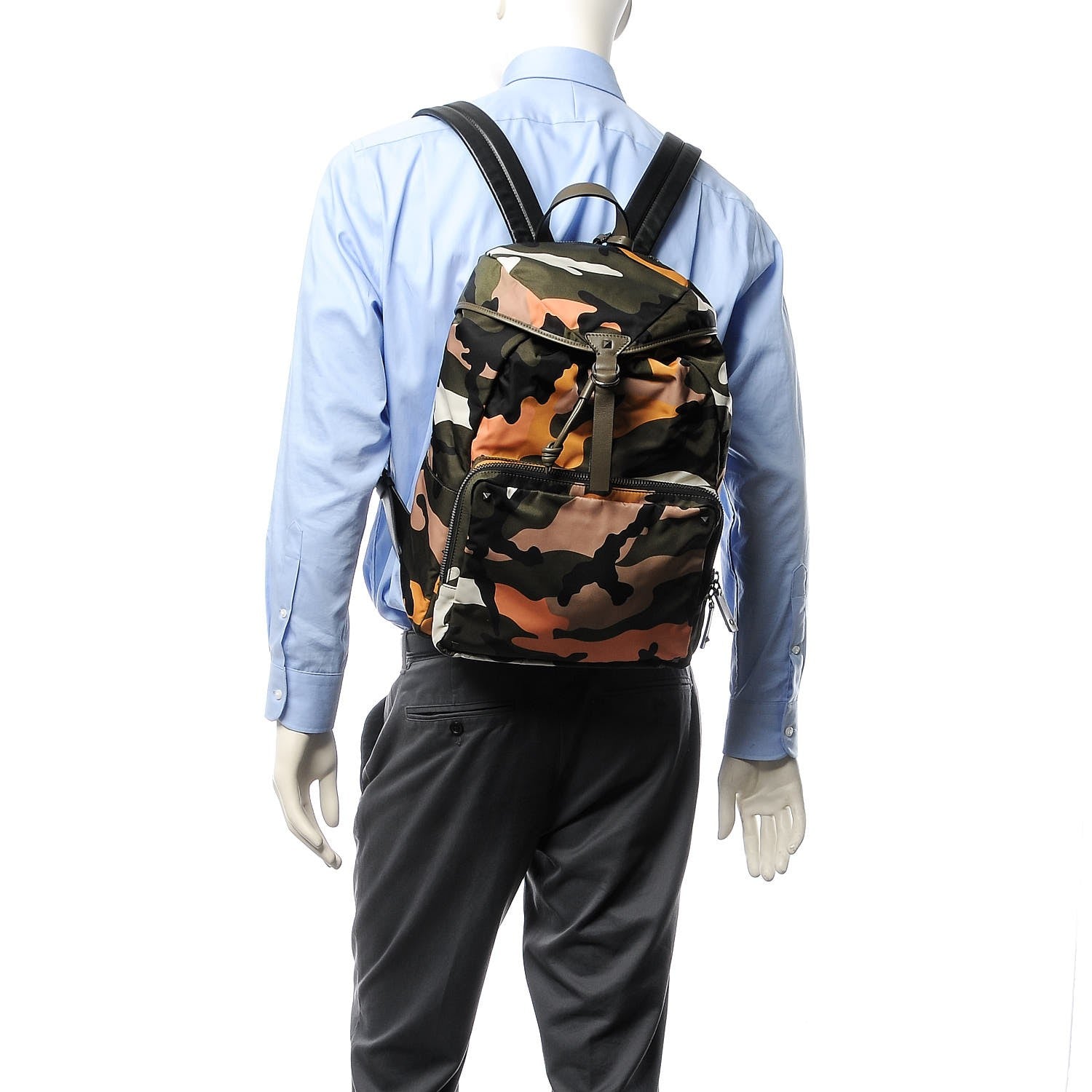 Valentino Garavani Nylon Camouflage Drawstring Backpack Multicolor 2 of 6