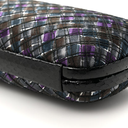 Bottega Veneta Satin Intreccio Impero Ayers Stretch Knot Clutch Purple Black Multicolor 11 of 11
