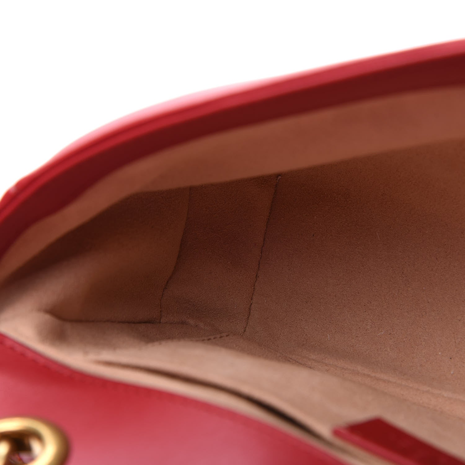 Gucci Calfskin Matelasse Mini GG Marmont Shoulder Bag Hibiscus Red 7 of 13
