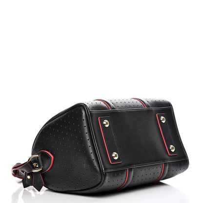 Louis Vuitton Veau Soie Calfskin Perforated SC Bag PM Black 5 of 7