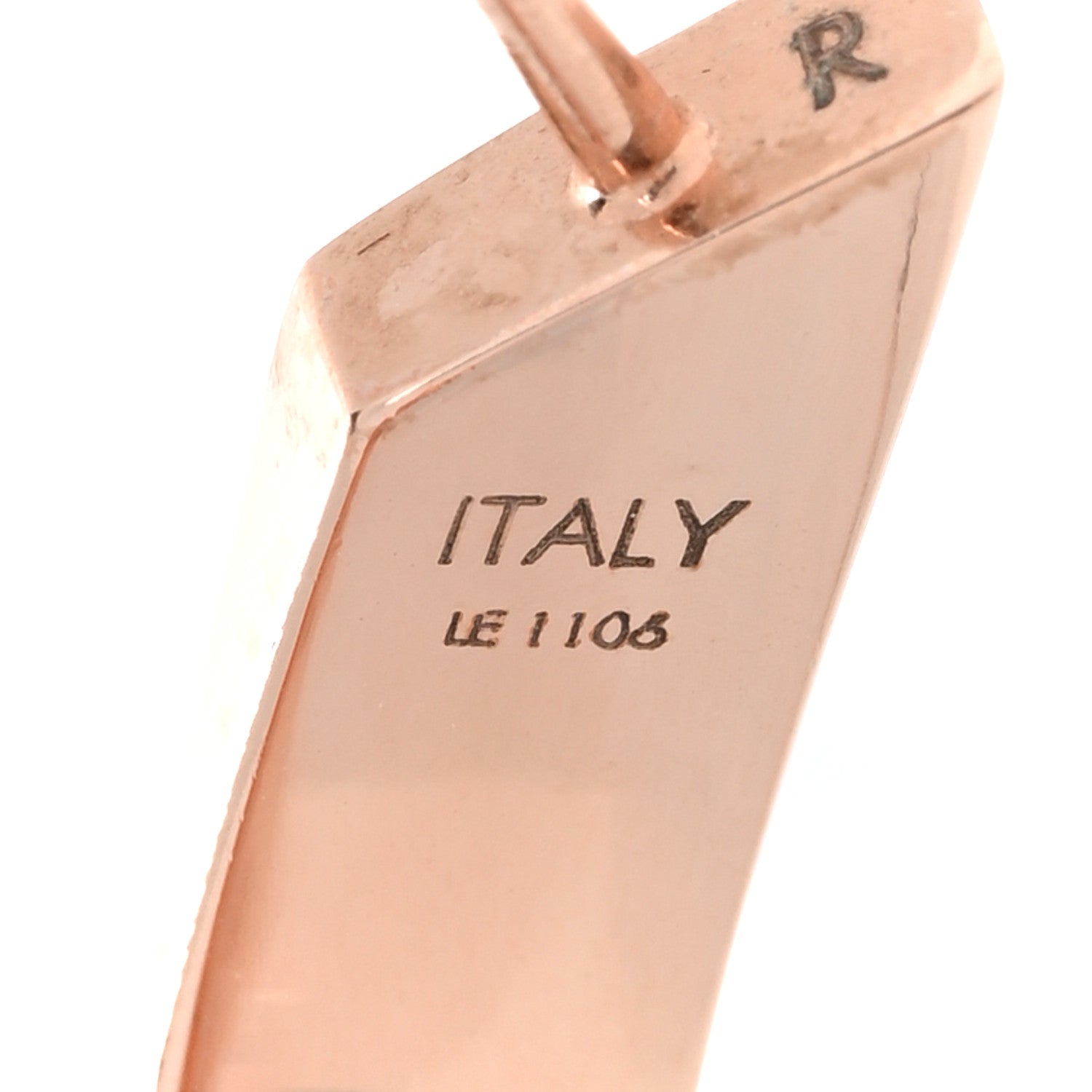 Louis Vuitton Nanogram Hoop Earrings Pink Gold 5 of 6