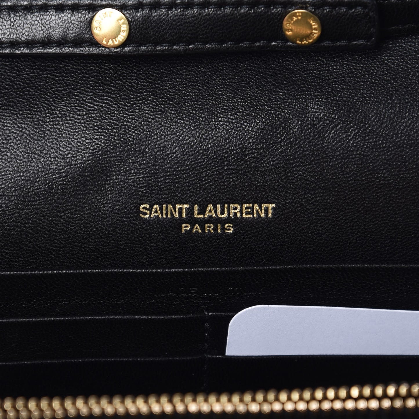 Lambskin Matelasse Chevron Monogram Sulpice Chain Wallet Black