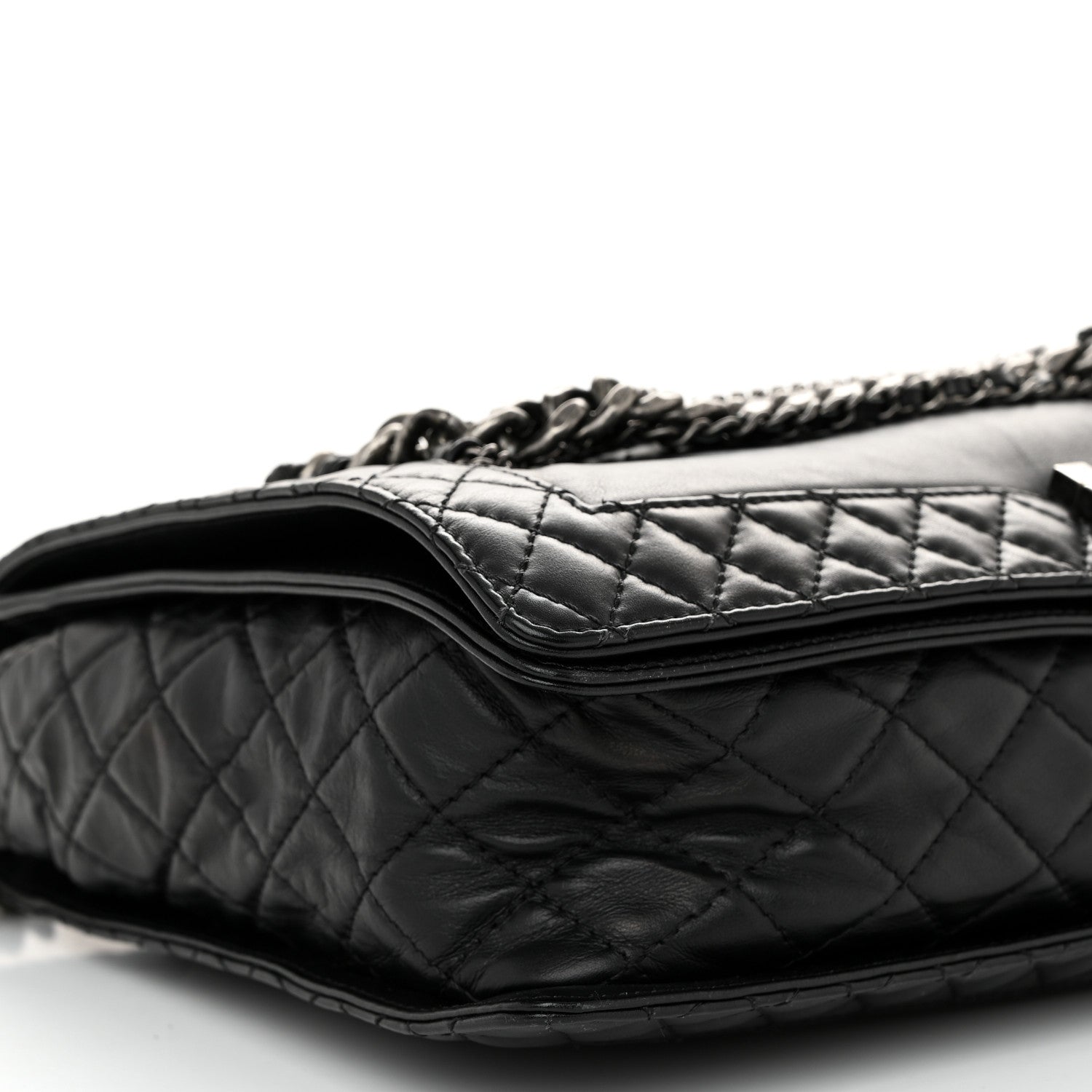 Chanel Calfskin Enchained XL Boy Flap Black 8 of 9
