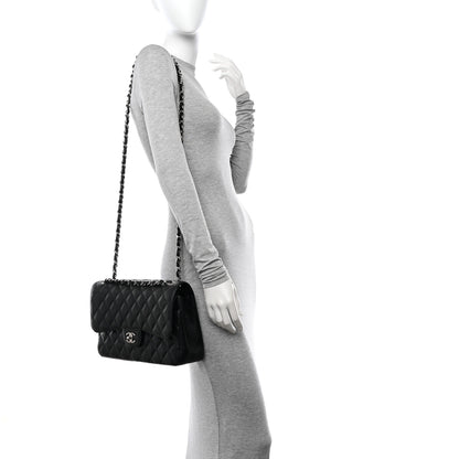 Chanel Caviar Quilted Jumbo Double Flap Black 3 of 12