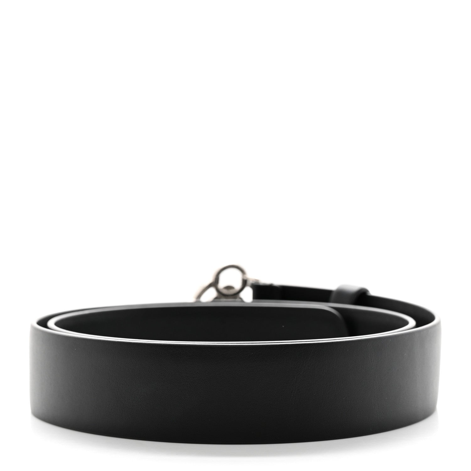 Chanel Calfskin Crystal Pearl CC Belt 85 34 Black Silver 2 of 8