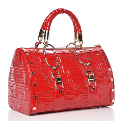 Versace Patent Couture Snap Out Of It Bag Red 3 of 13