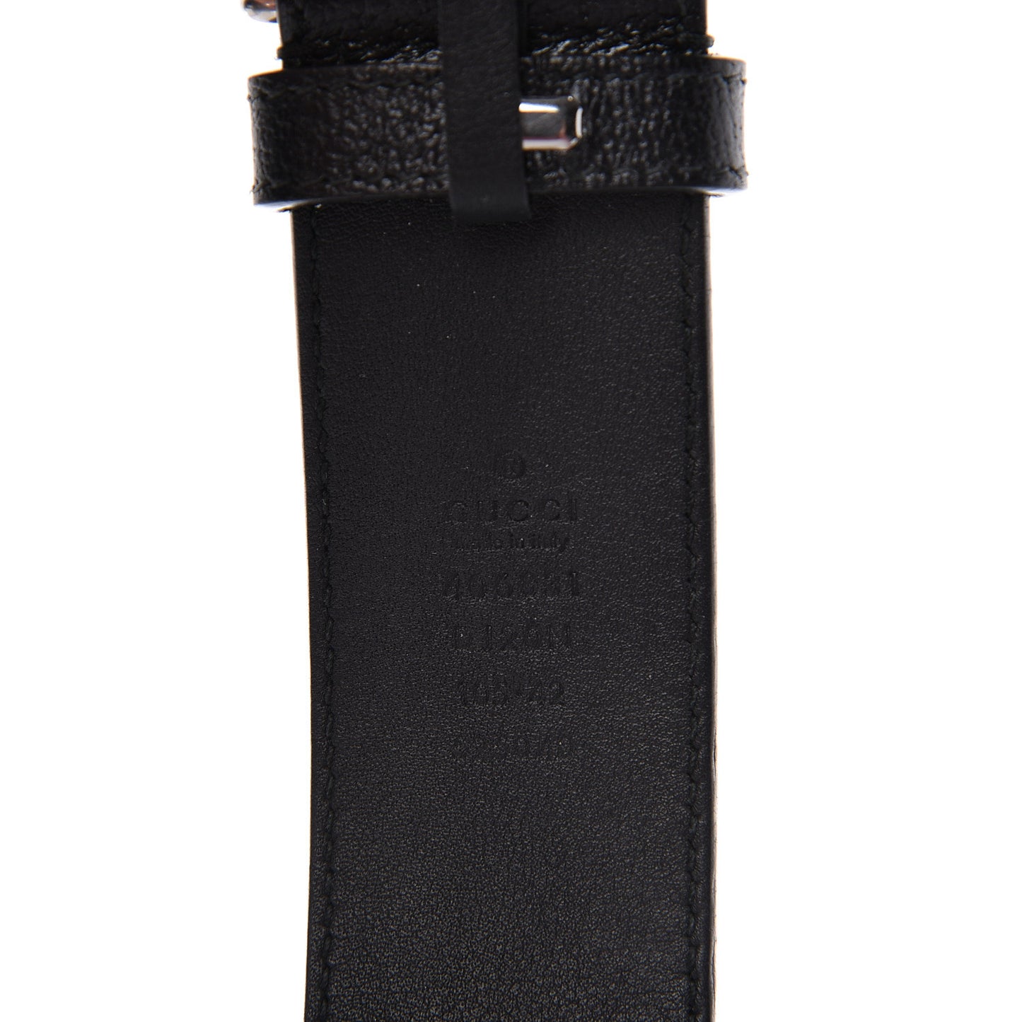 Textured Dollar Calfskin Nickel Double G 40mm Belt 105 42 Black
