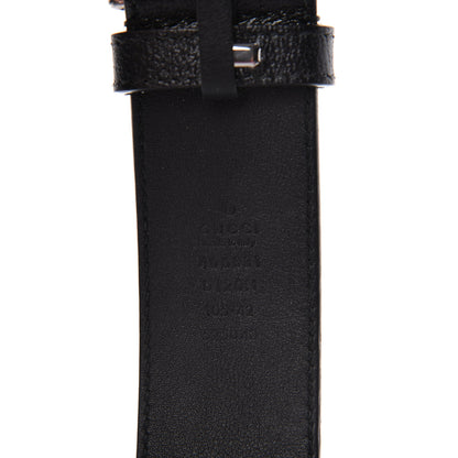 Gucci Textured Dollar Calfskin Nickel Double G 40mm Belt 105 42 Black 4 of 9