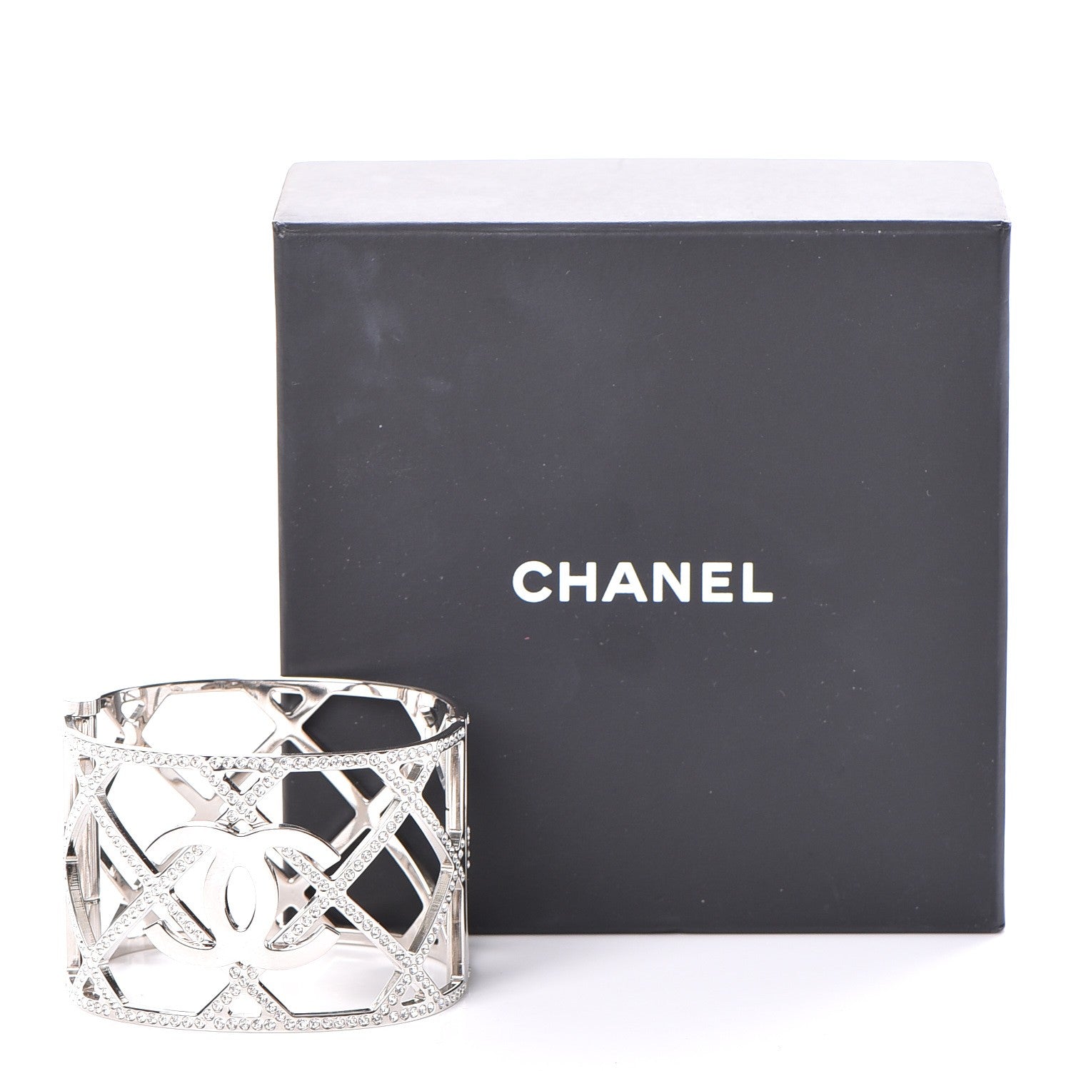 Chanel Crystal CC Cuff Silver 7 of 7