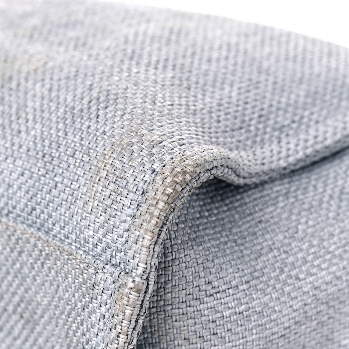 Woven Straw Raffia Medium Deauville Tote Grey