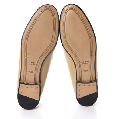 Gucci Lambskin Womens Brixton Horsebit Loafers 36.5 Wheat 5 of 10