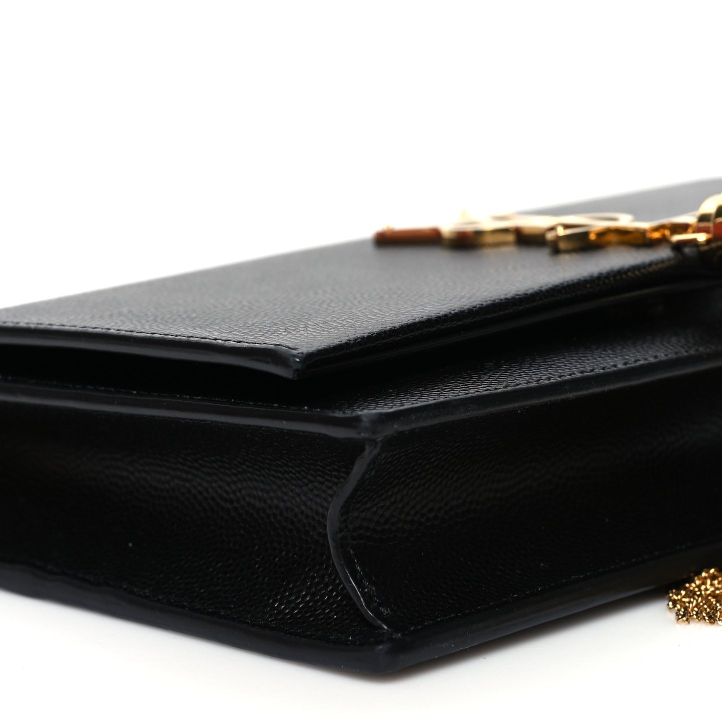 Grain De Poudre Classic Monogram Kate Tassel Chain Wallet Black