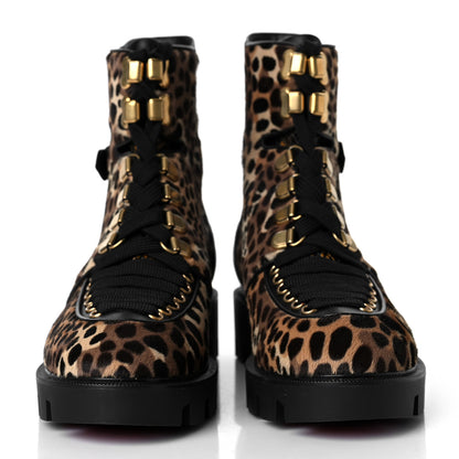 Christian Louboutin Pony Hair Calfskin Macademia Biker Boots 37.5 Black 2 of 8
