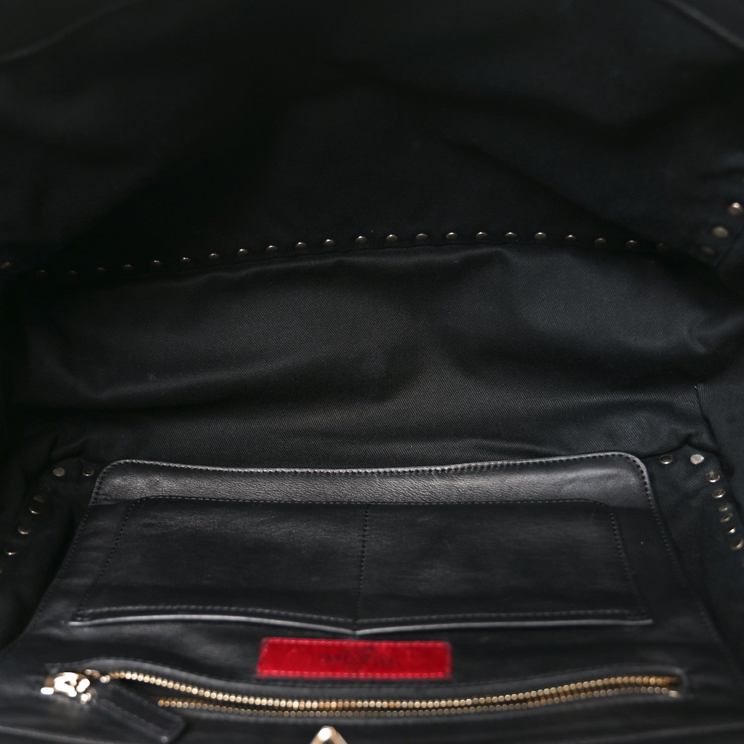 Valentino Garavani Vitello Medium Rockstud Tote Tote Black 5 of 9
