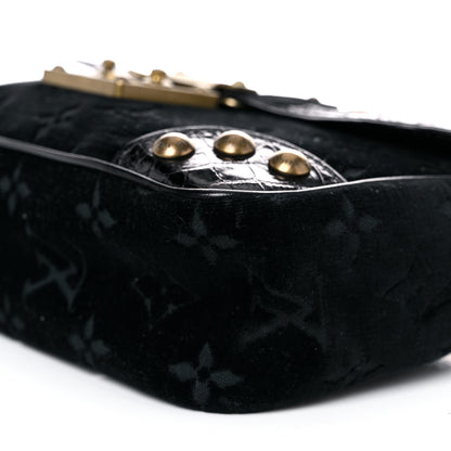 Louis Vuitton Monogram Velours Alligator Irvine Black 8 of 14