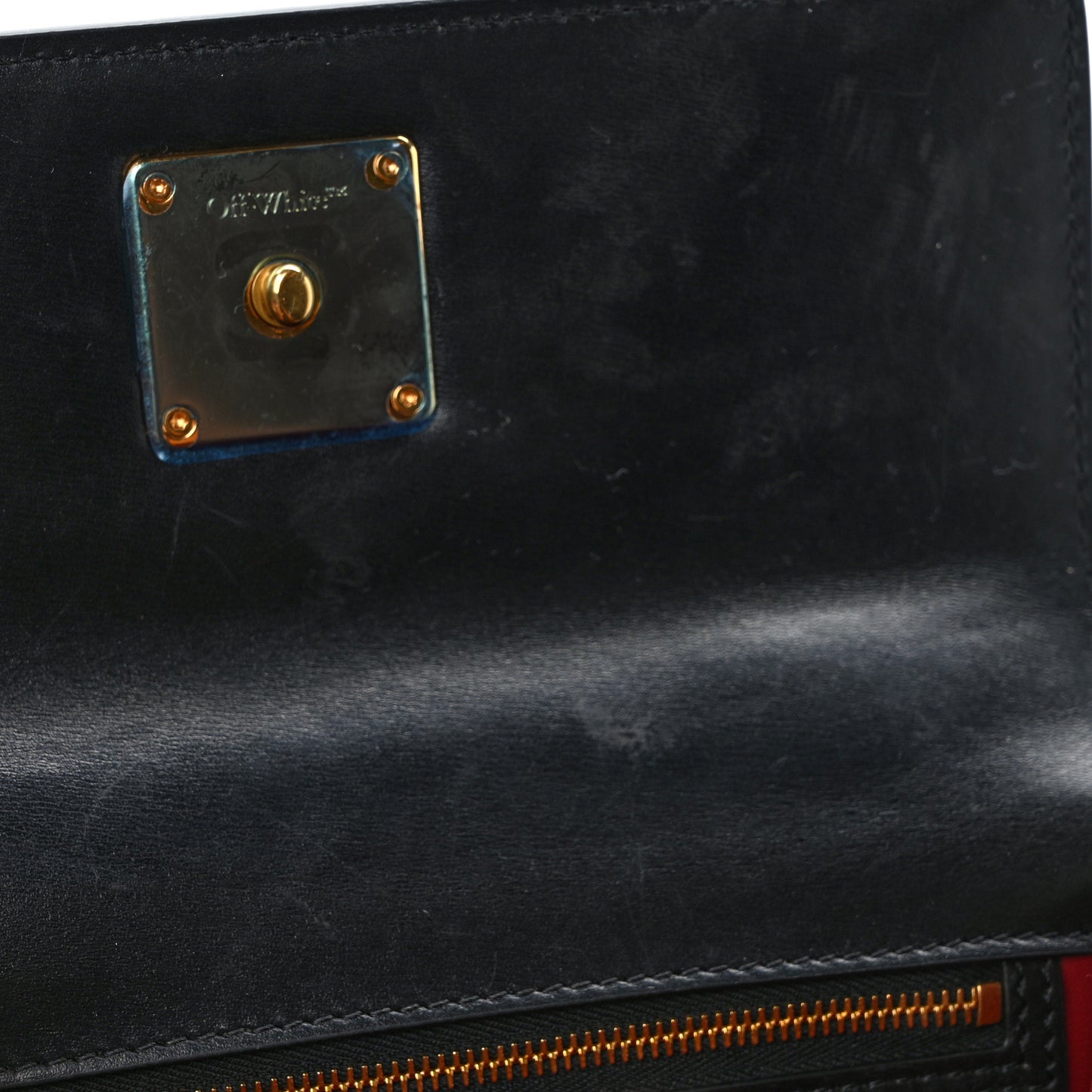 Calfskin Jitney 1.4 Virgil Was Here Shoulder Bag Black
