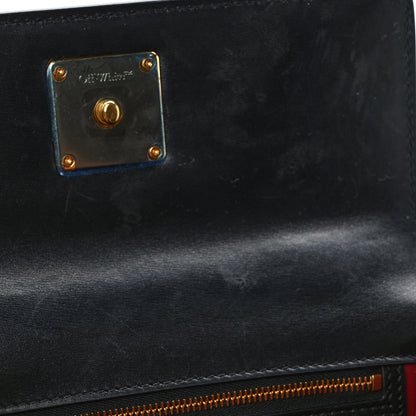 Off-White Calfskin Jitney 1.4 Virgil Was Here Shoulder Bag Black 9 of 9