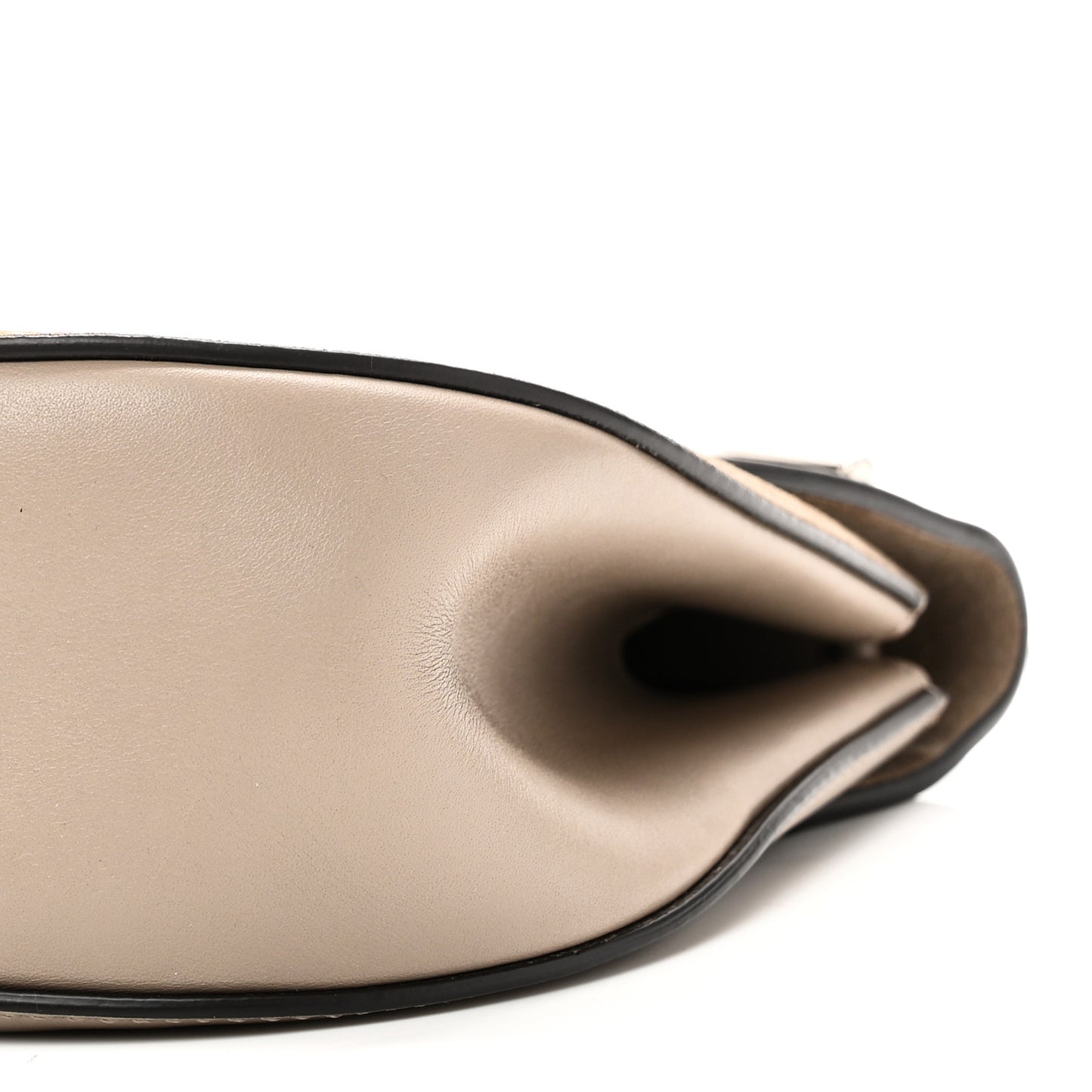 Suede Smooth Calfskin Drew Shoulder Bag Motty Grey